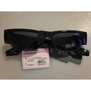Wild Fable Plastic Clubmaster Rectangle Sunglasses Black‎